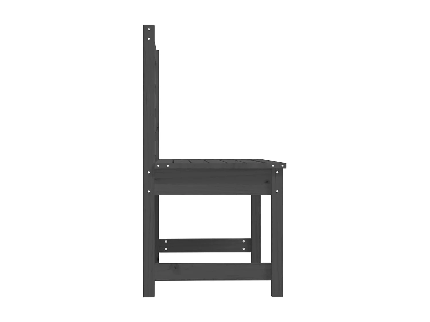 Gartenbank Grau 109 cm Massivholz Kiefer