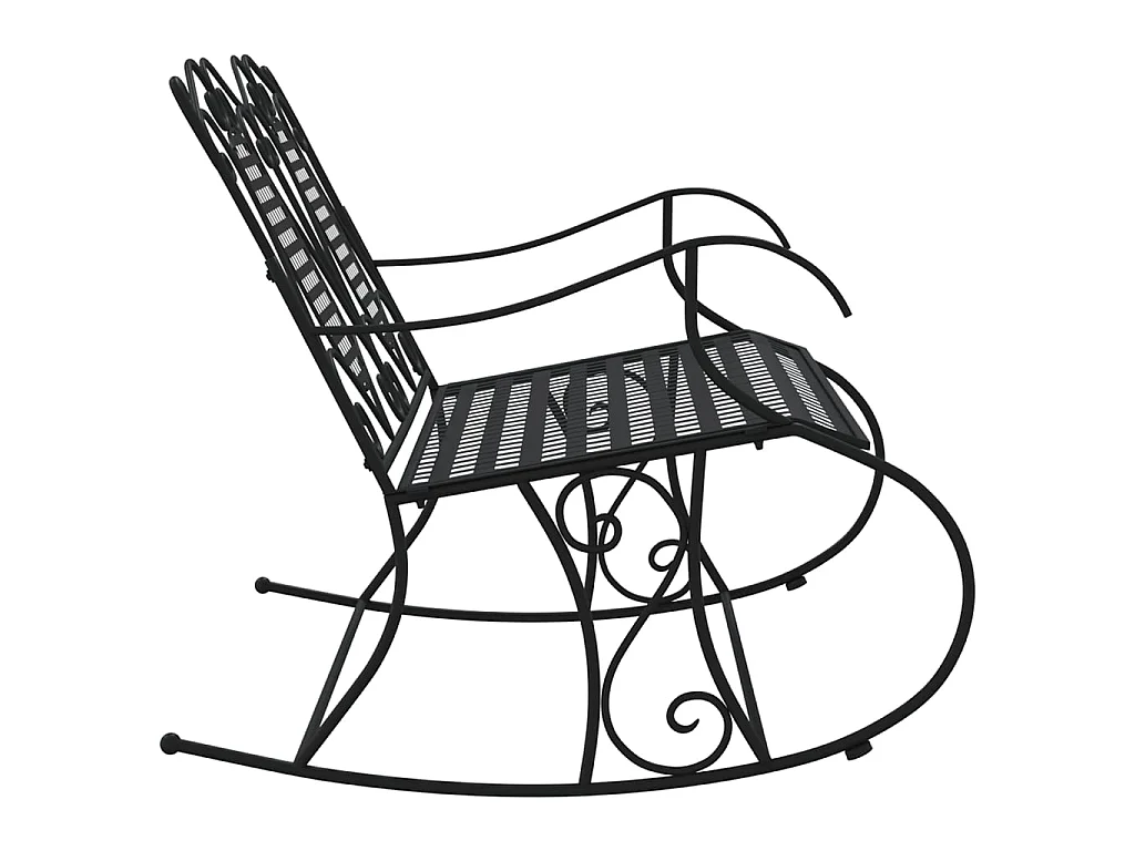 Banc à bascule 2 places 113 cm noir acier