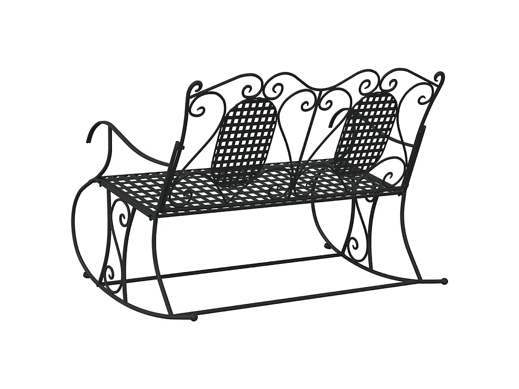Banc à bascule 2 places 113 cm noir acier