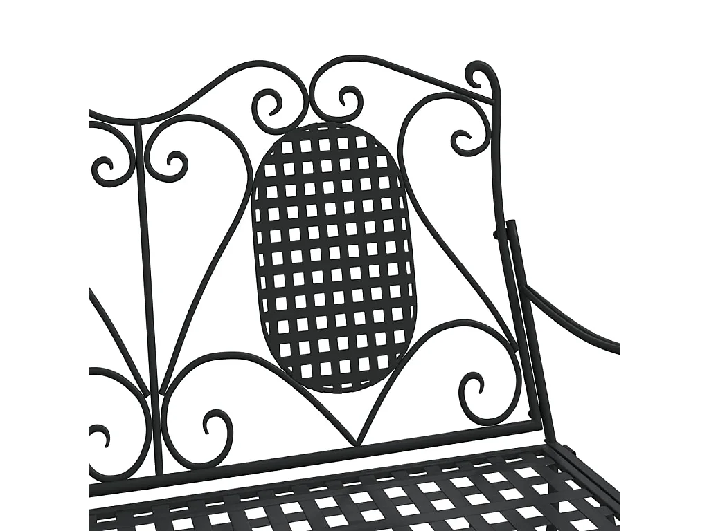 Banc à bascule 2 places 113 cm noir acier