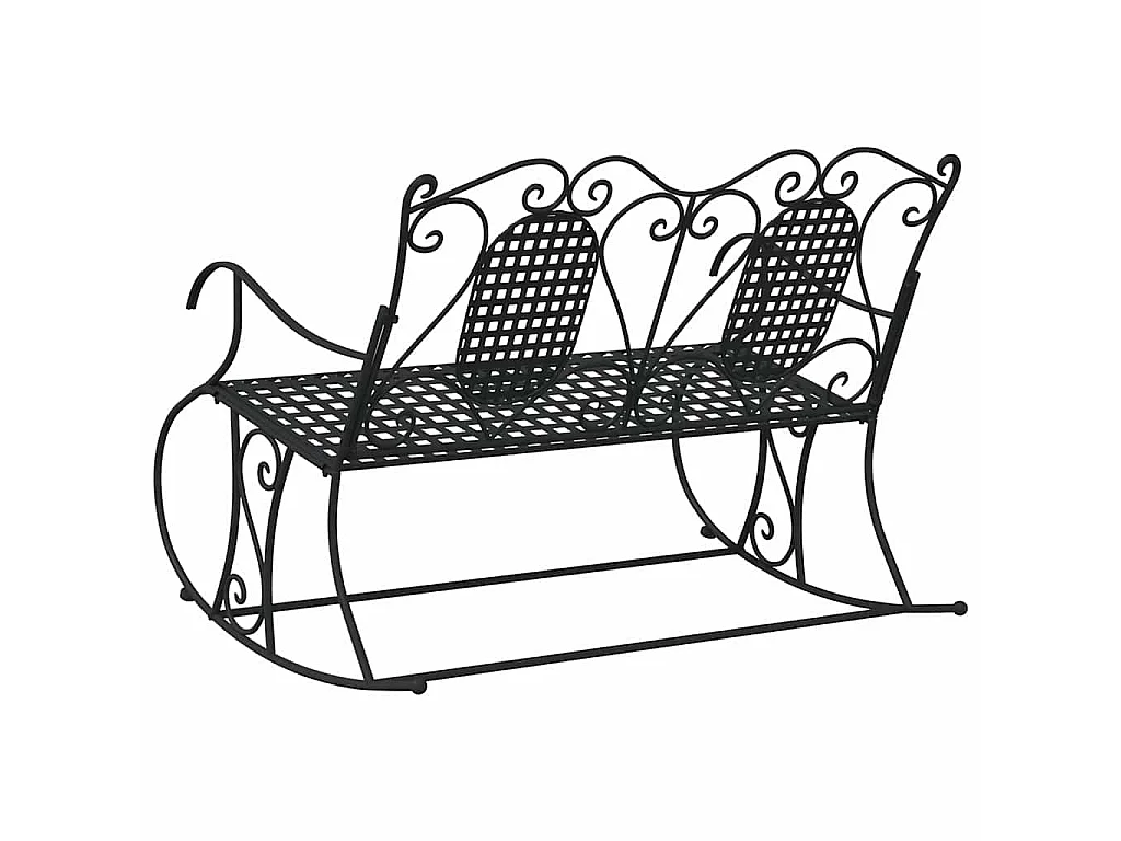 Banc à bascule 2 places 113 cm noir acier