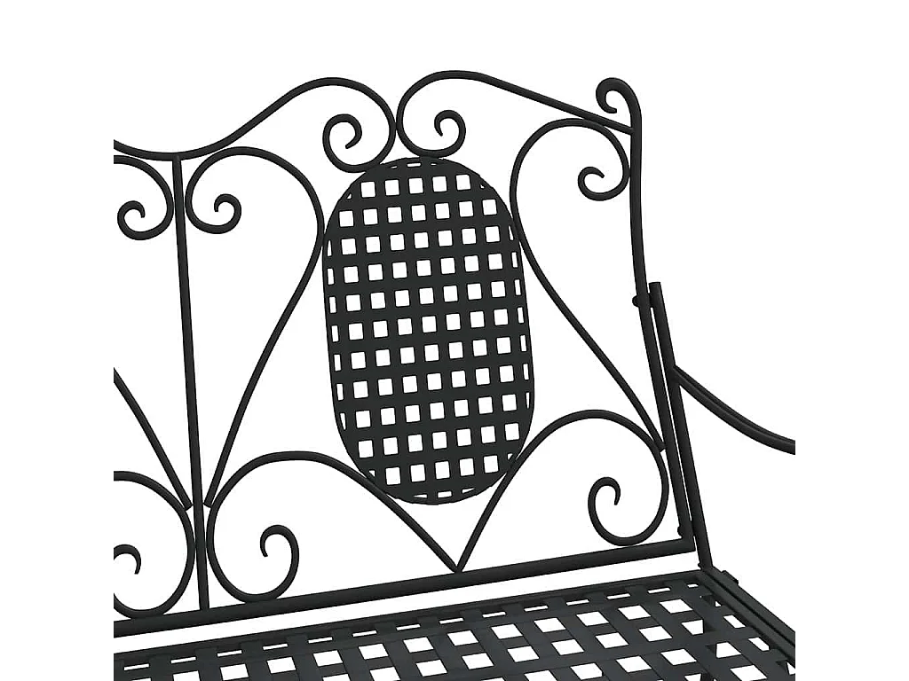 Banc à bascule 2 places 113 cm noir acier