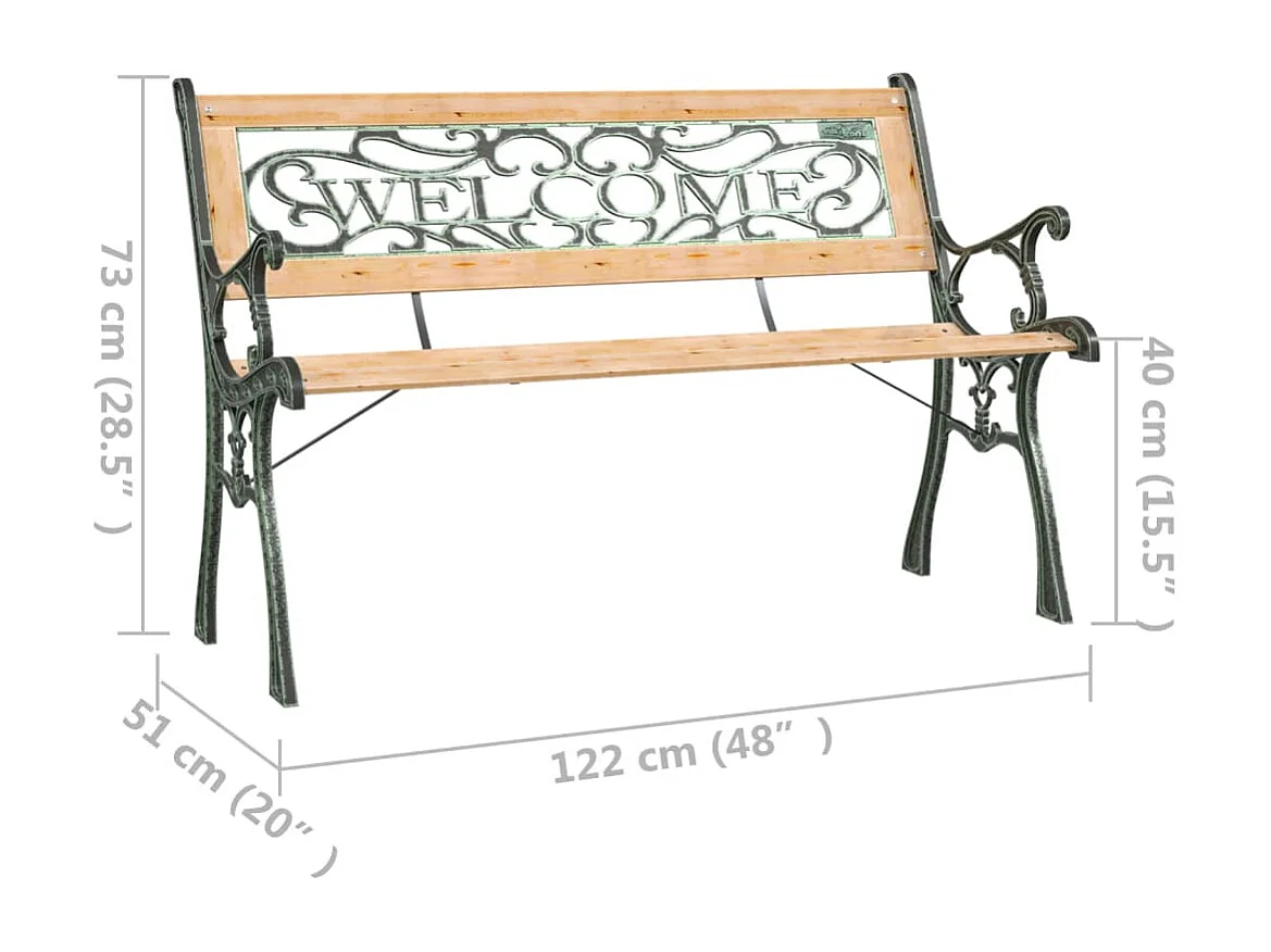 Tuinbank 122 cm massief vurenhout