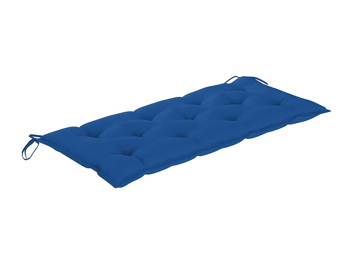 Klappbare Gartenbank mit Auflage 118 cm Bambus