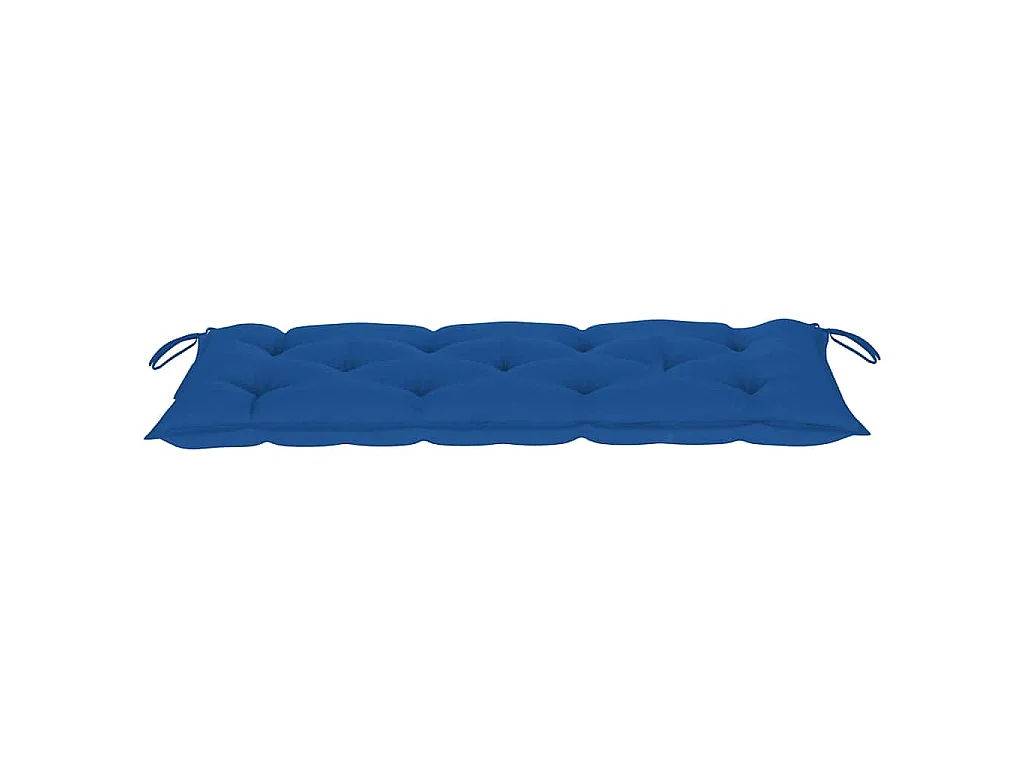 Banc de jardin pliable avec coussin 118 cm Bambou
