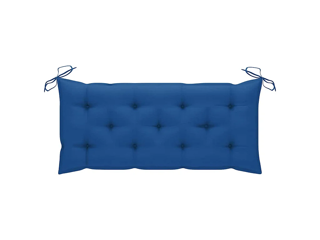 Banc de jardin pliable avec coussin 118 cm Bambou