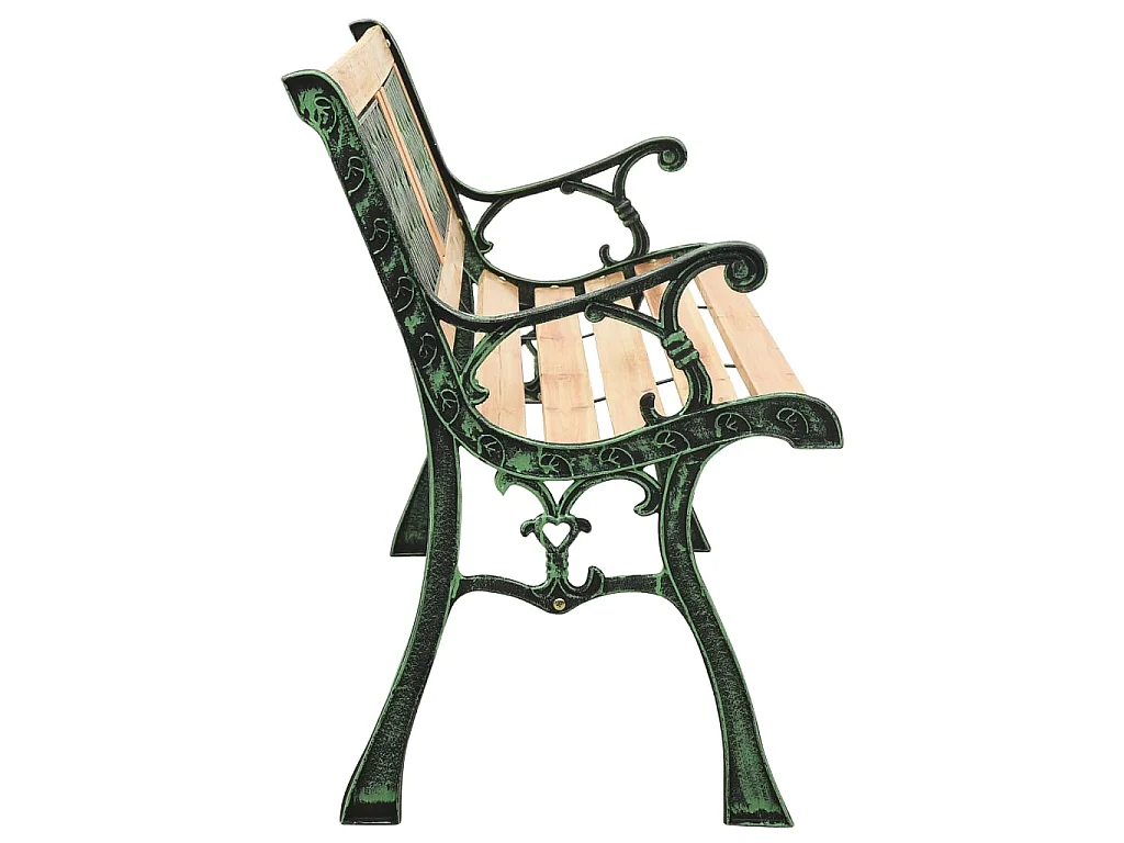Gartenbank 122 cm Gusseisen und Massivholz Tanne