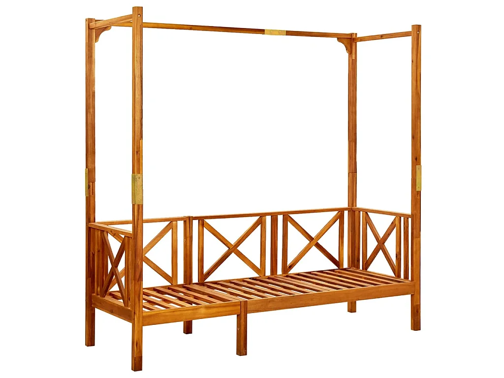 Panchina da Giardino con Baldacchino Legno Massello di Acacia