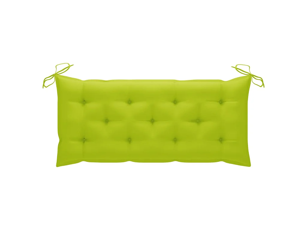 Banc de jardin pliable avec coussin 118 cm Bambou