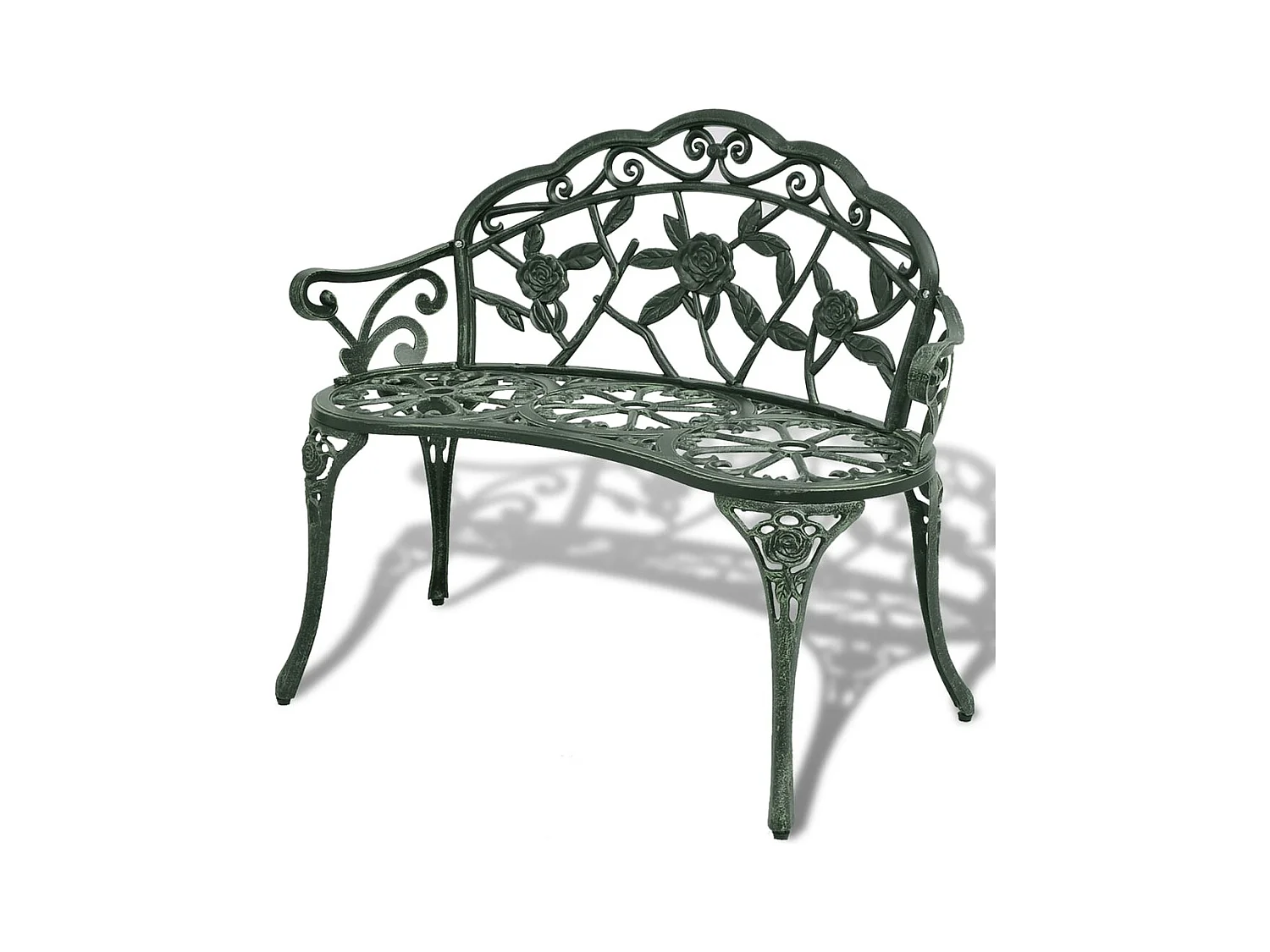 Banc de jardin 100 cm Aluminium coulé Vert