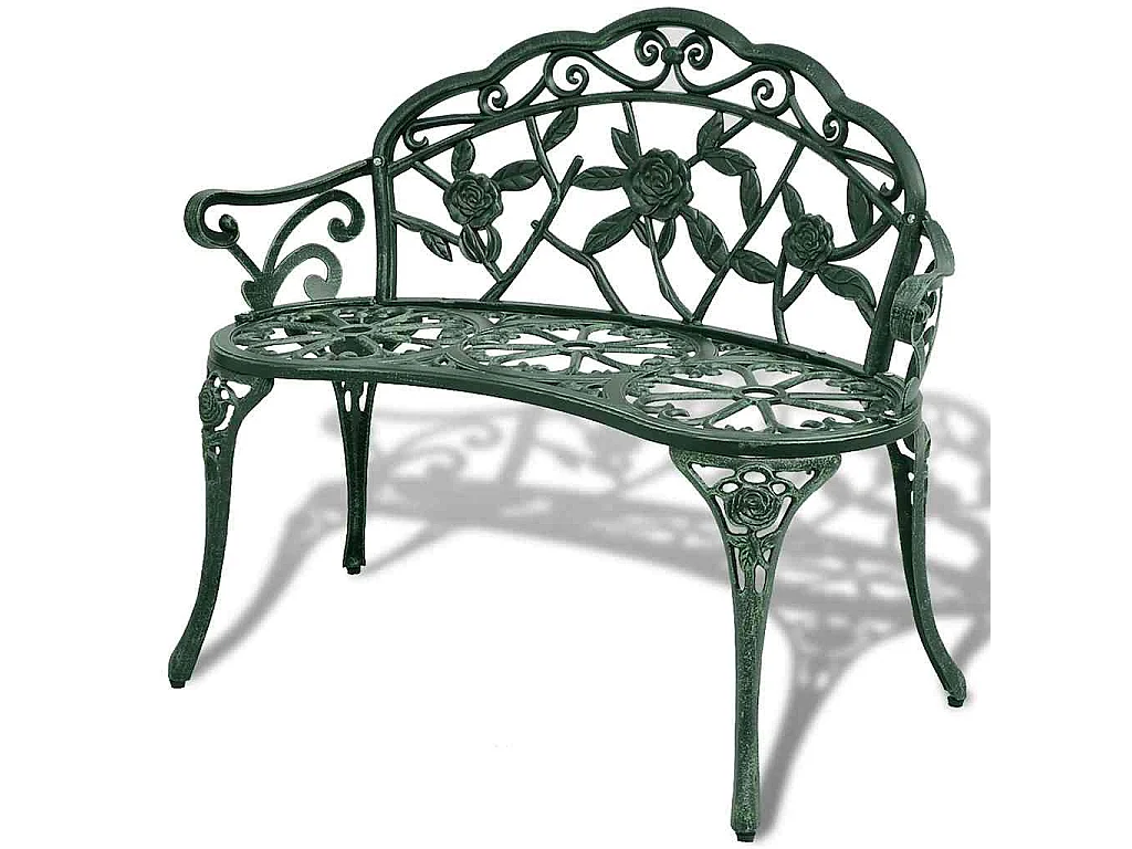 Banc de jardin 100 cm Aluminium coulé Vert