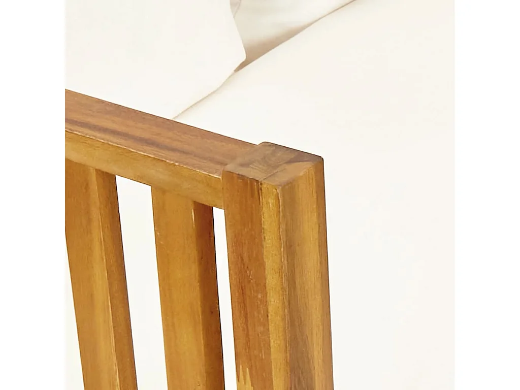 Banco de jardim 3 lugares c/ almofadões 179 cm acácia maciça