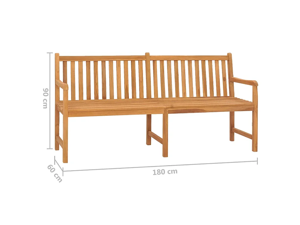 Tuinbank 180 cm massief teakhout