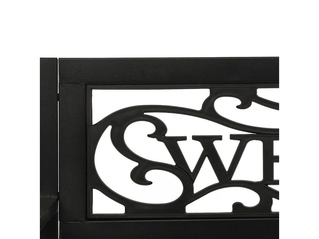 Banco de balanço para jardim 125 cm aço e plástico preto