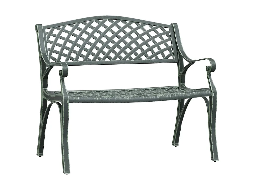 Banco de jardim 102 cm alumínio fundido verde