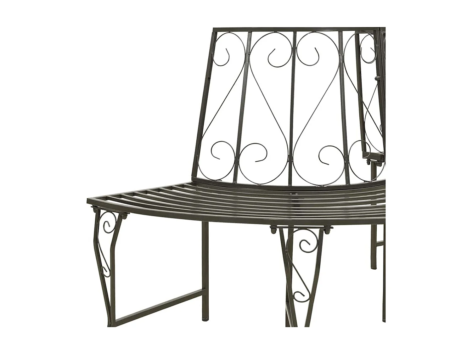 Baumbank Halbrund 160 cm Stahl