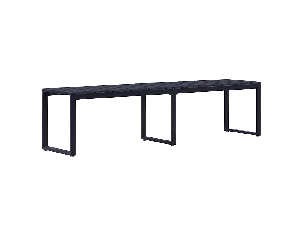 Tuinbank 180 cm PS-plaat zwart