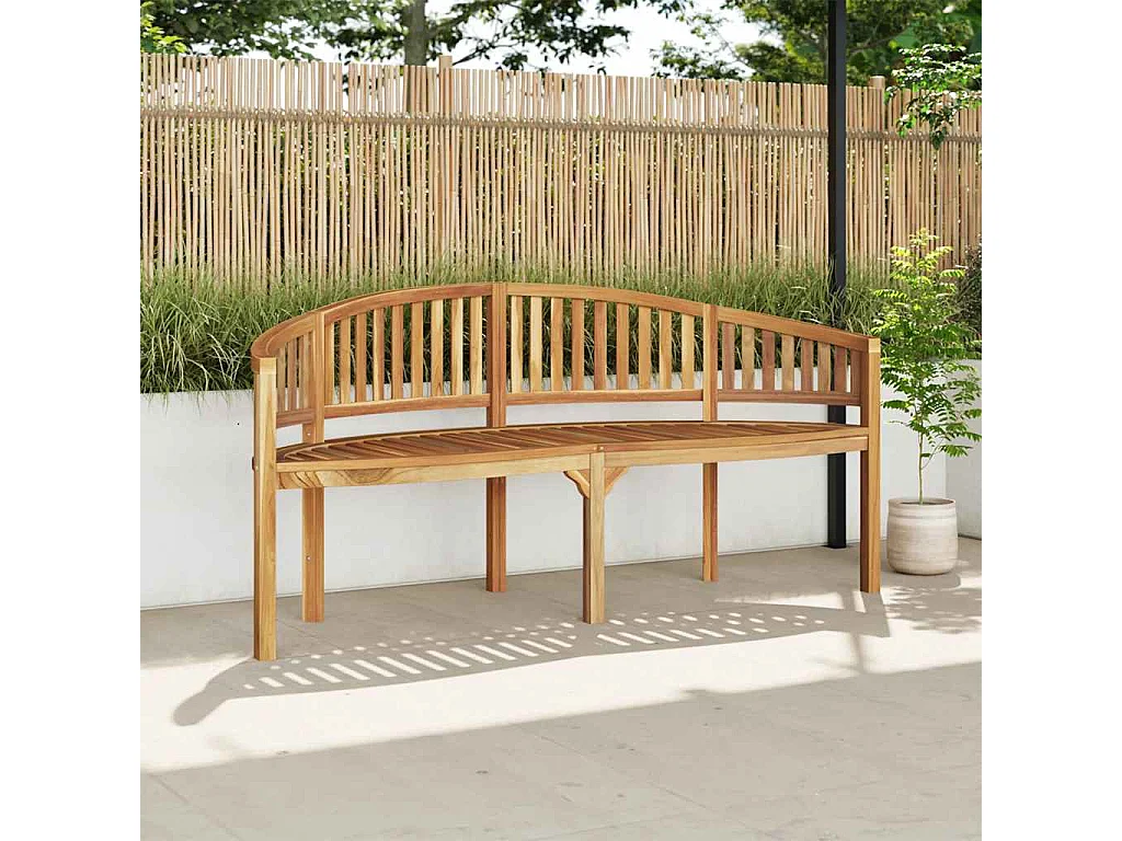 Bananenbank 180 cm Massivholz Teak