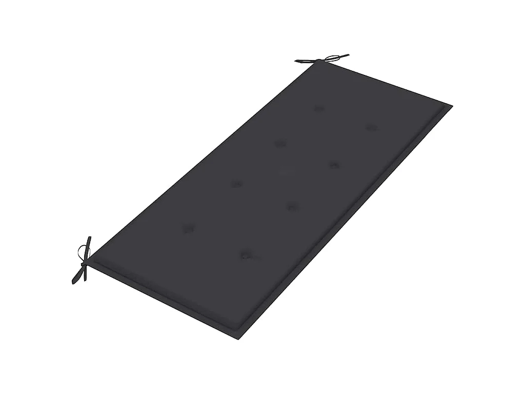 Banc de jardin pliable avec coussin 118 cm Bambou
