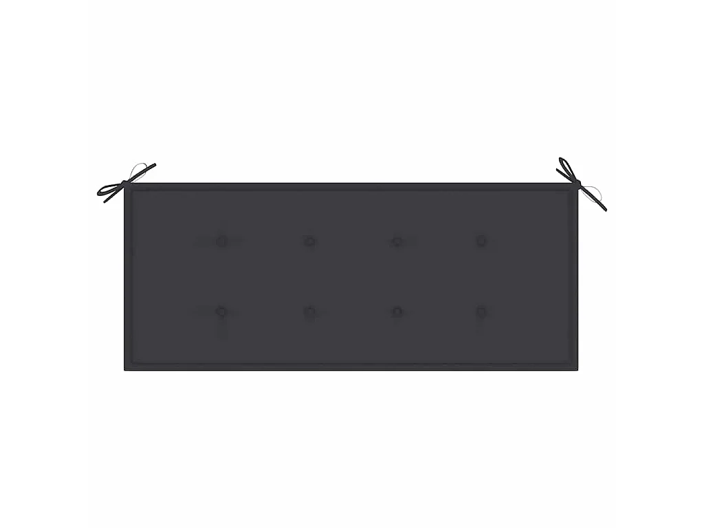 Banc de jardin pliable avec coussin 118 cm Bambou