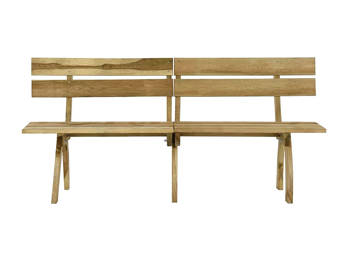 Panca da Giardino 220 cm in Legno di Pino Impregnato