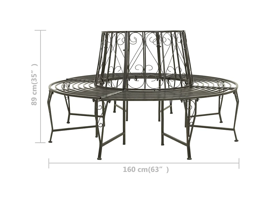 Baumbank 160 cm Stahl