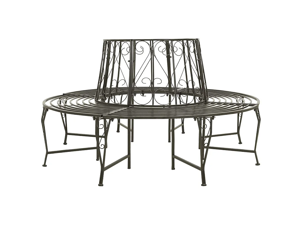 Banco de jardim para árvore 160 cm aço