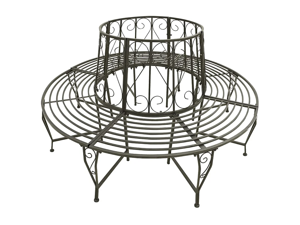 Banco de jardim para árvore 160 cm aço