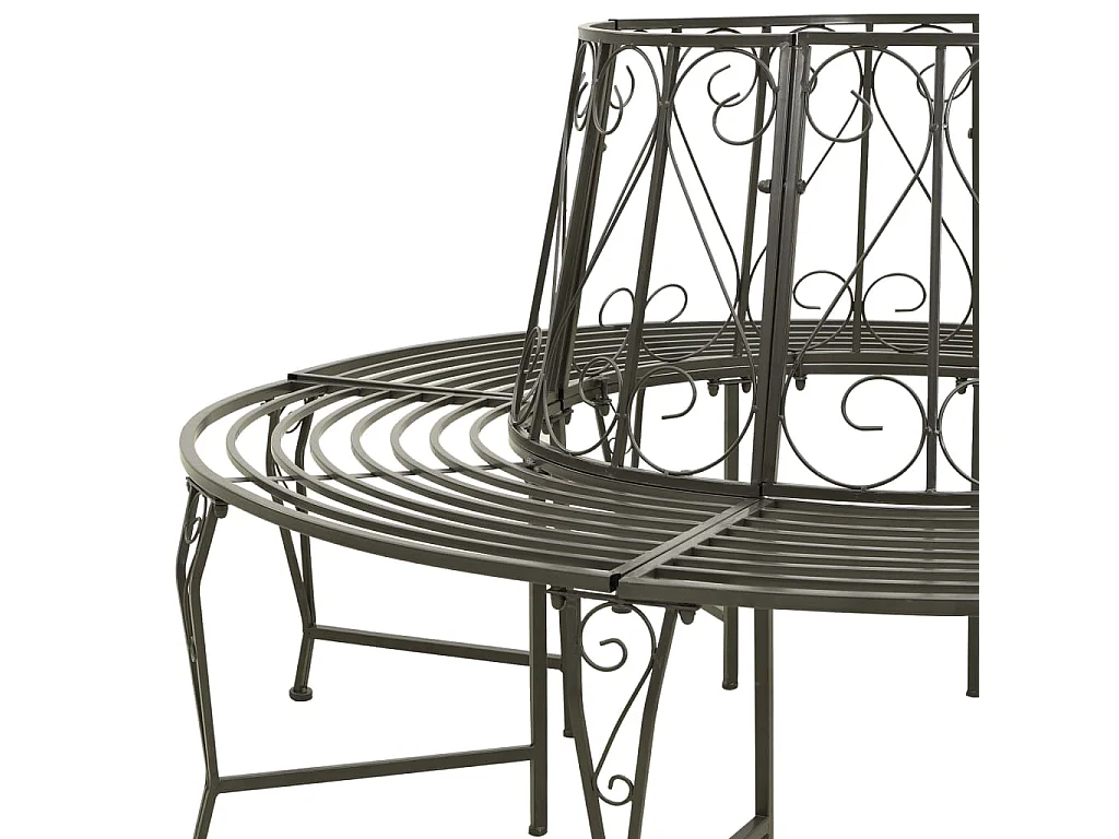 Banco de jardim para árvore 160 cm aço