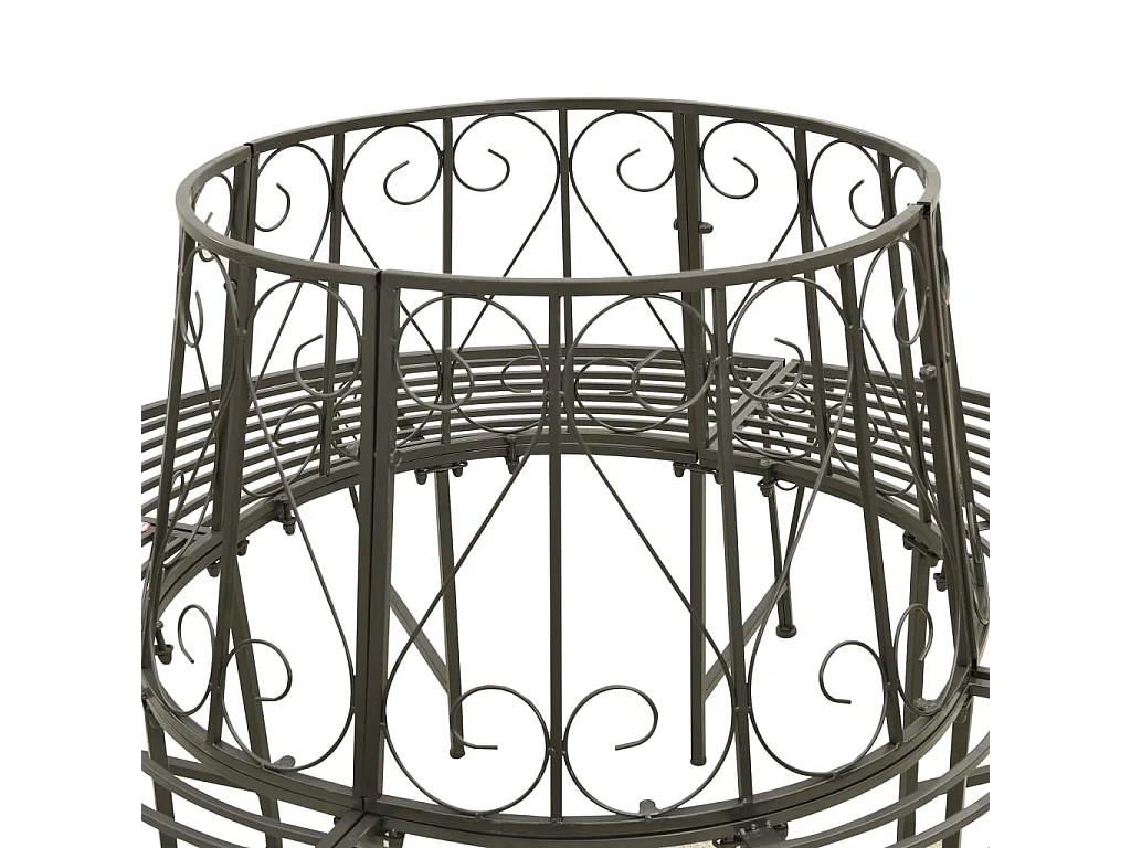 Banco de jardim para árvore 160 cm aço