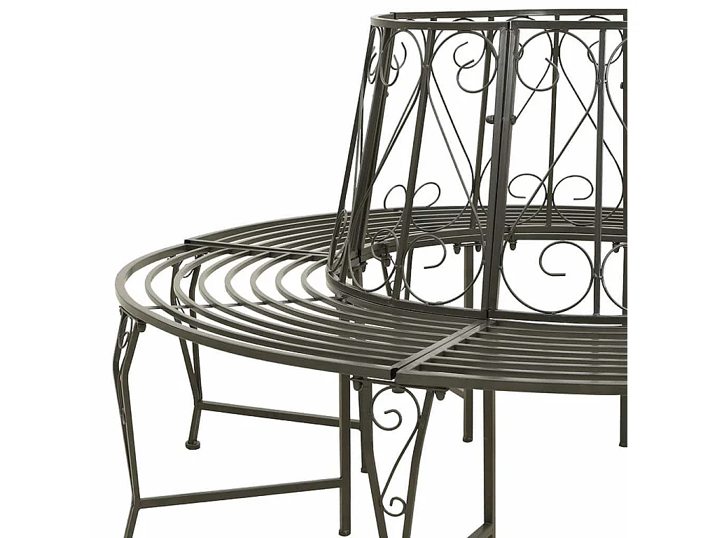 Banco para árbol de jardín acero 160 cm