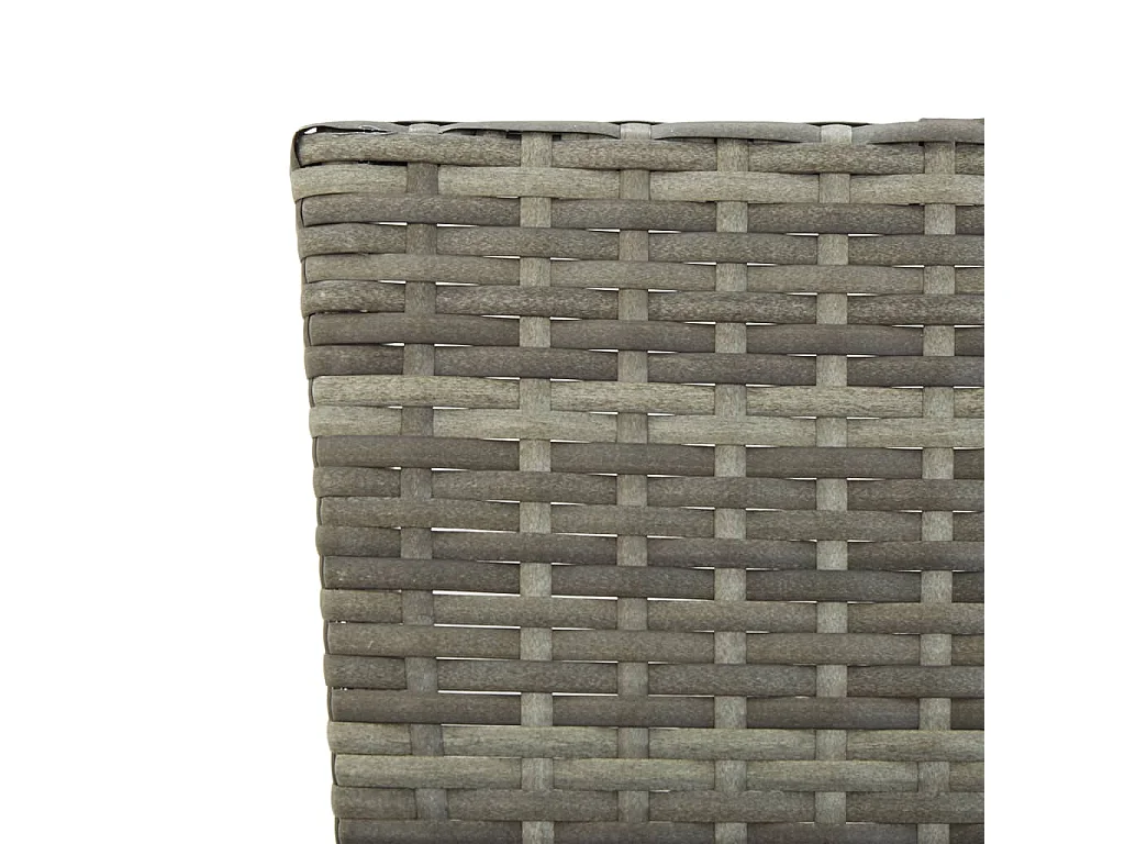Banc de jardin avec coussins 176 cm Gris Résine tressée
