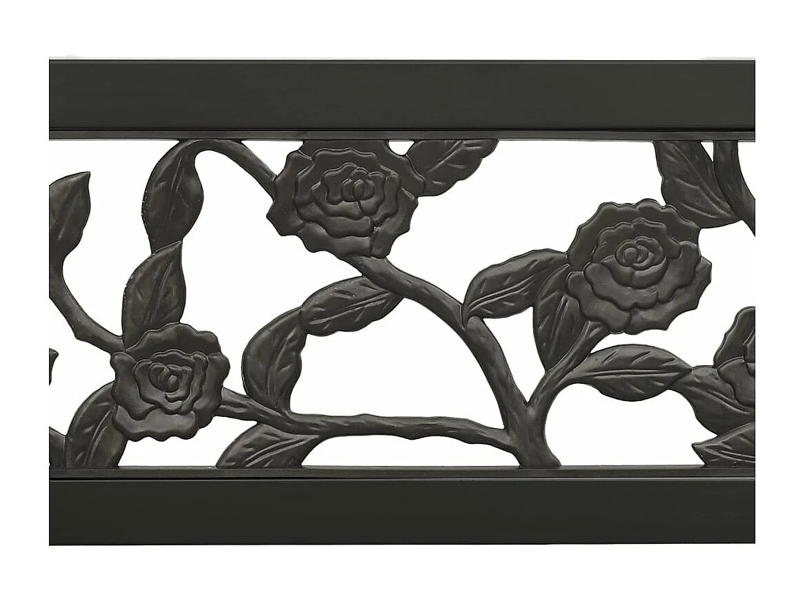 Doppel-Gartenbank 246 cm Schwarz Stahl