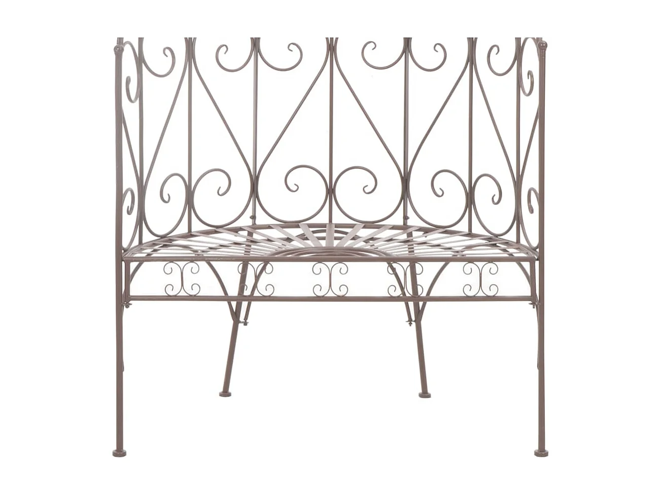 Banc de jardin 95 cm Fer Marron antique