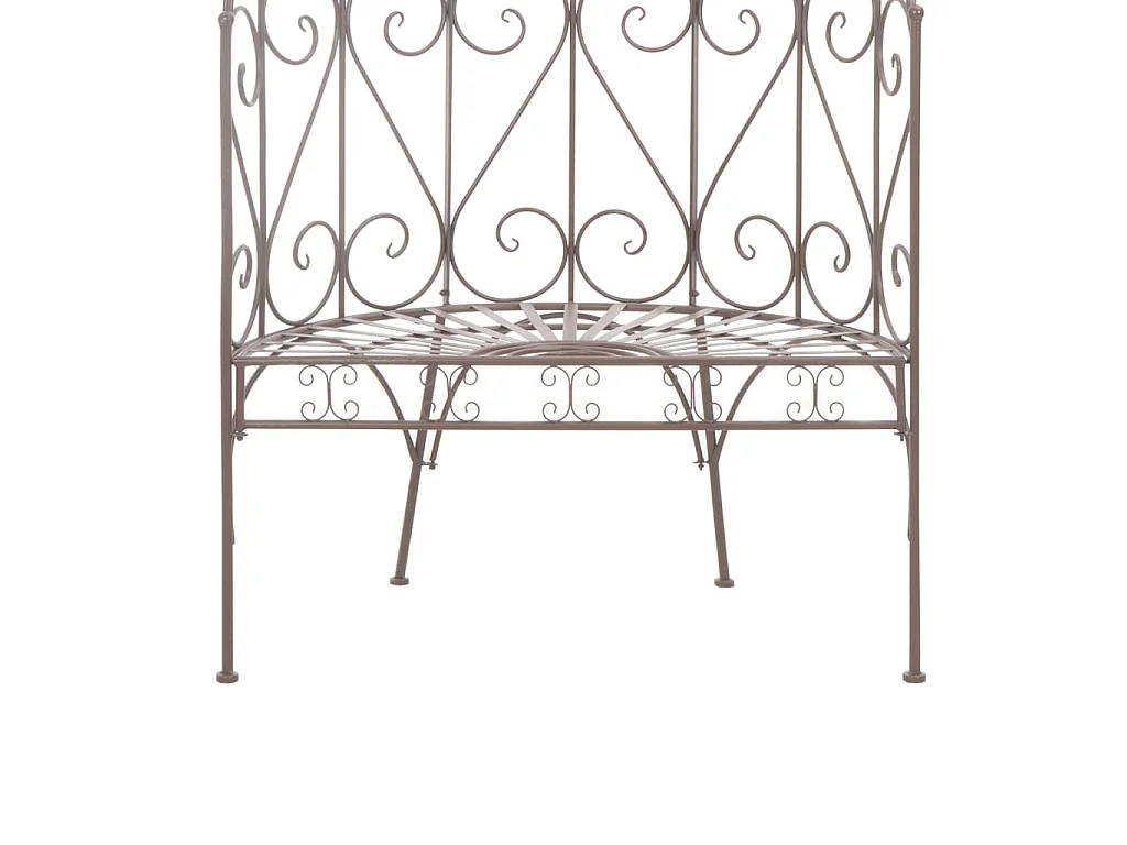 Banco de jardim 95 cm ferro antigo castanho