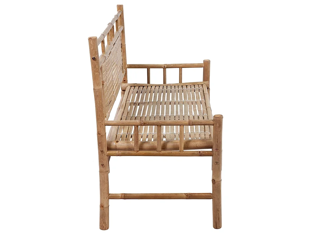 Banc de jardin avec coussin 120 cm Bambou