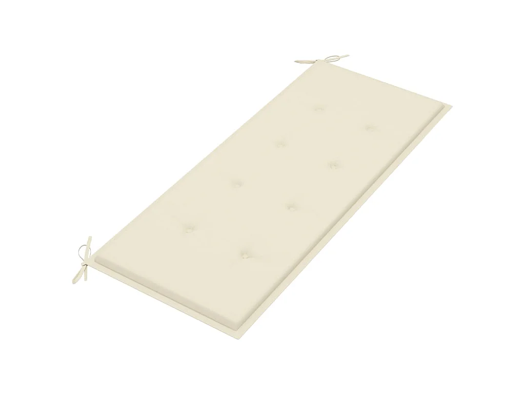 Panca da Giardino Pieghevole con Cuscino 118 cm in Bambù