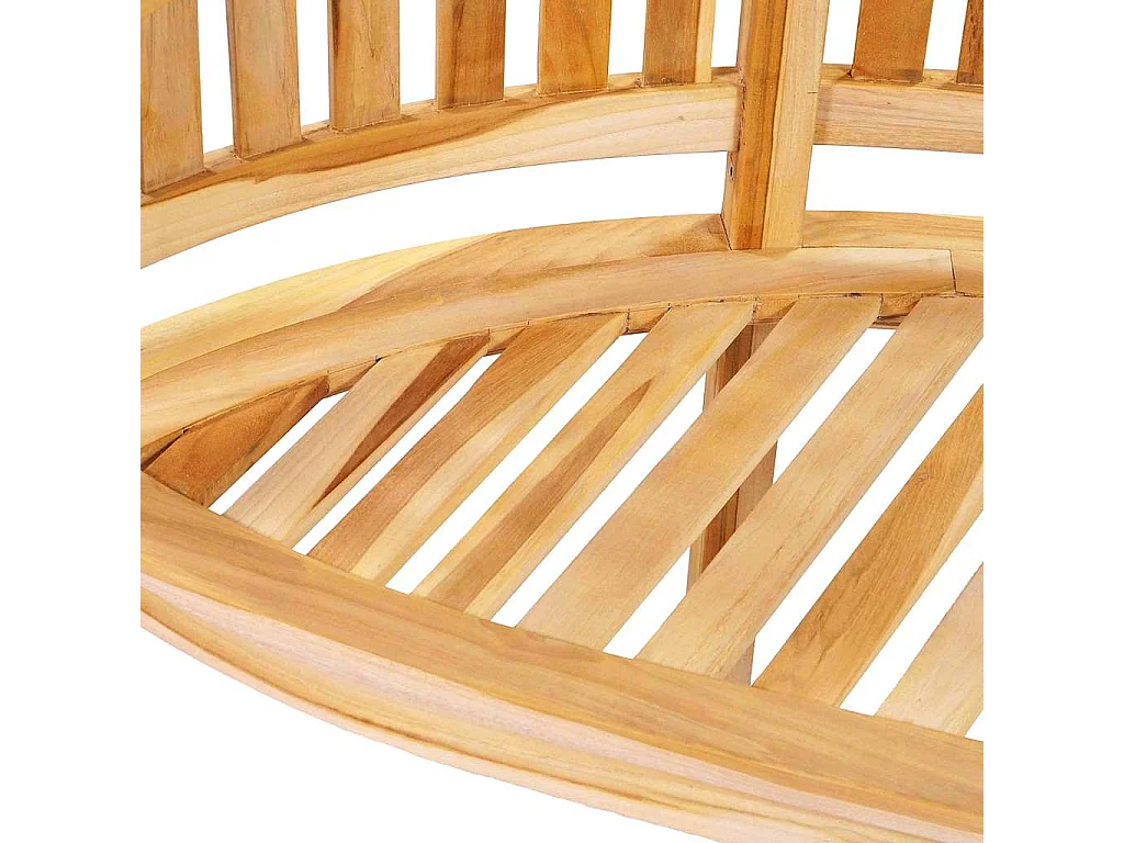 Banc de jardin en forme de banane 200 cm bois de teck solide