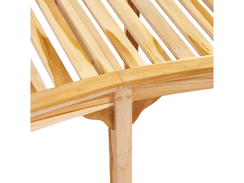 Banc de jardin en forme de banane 200 cm bois de teck solide