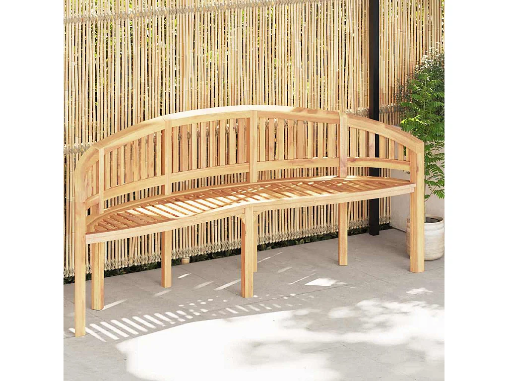 Bananenbank 200 cm Massivholz Teak