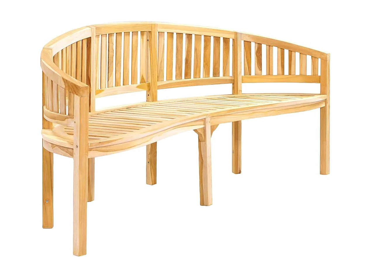 Bananenbank 200 cm Massivholz Teak