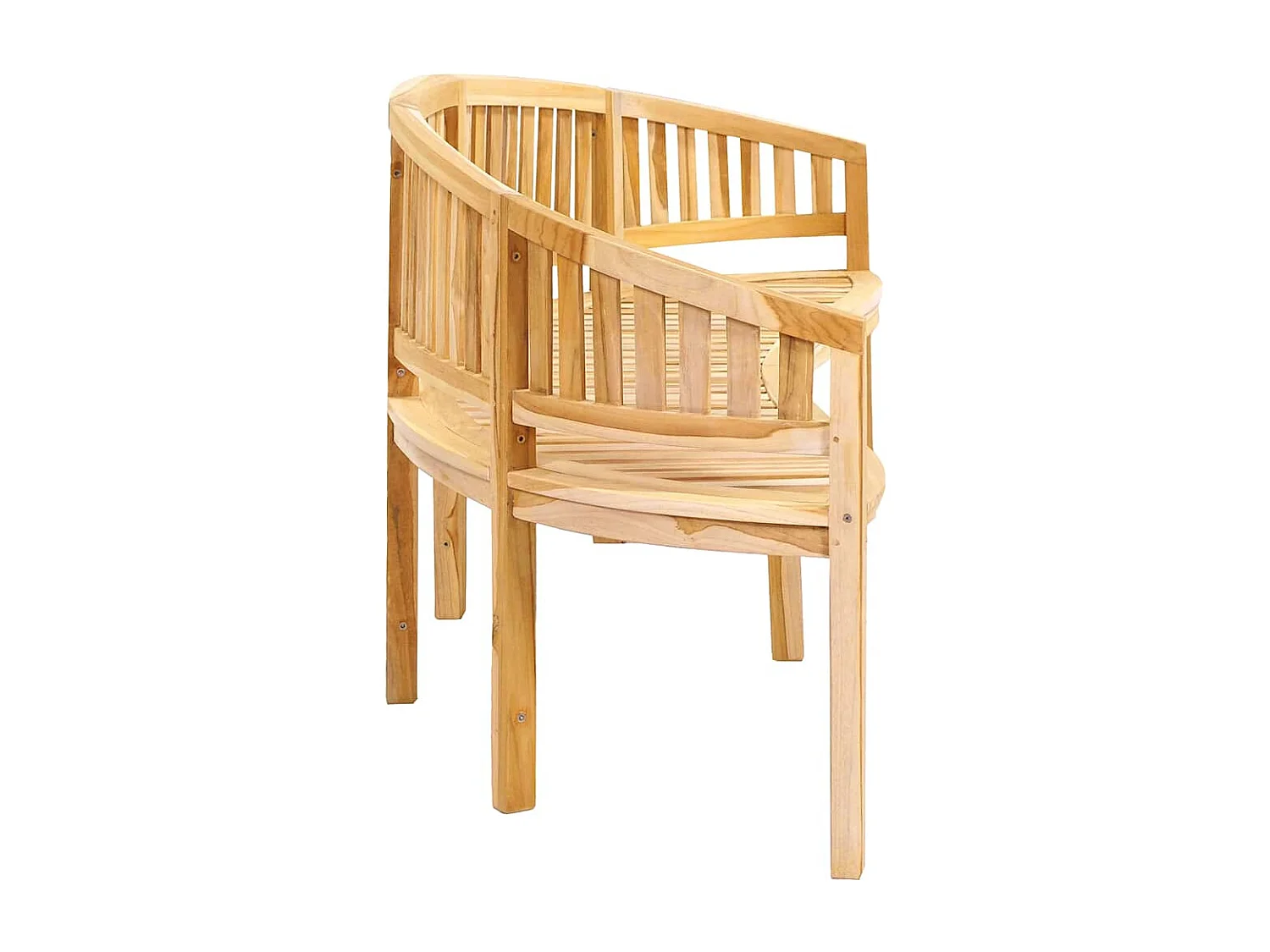 Bananenbank 200 cm Massivholz Teak