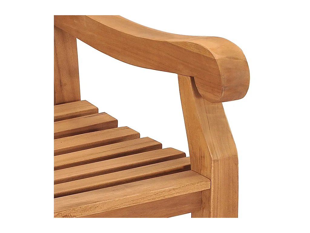 Gartenbank 228 cm Massivholz Teak