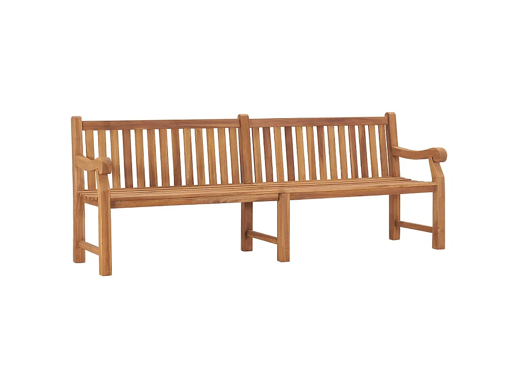 Gartenbank 228 cm Massivholz Teak