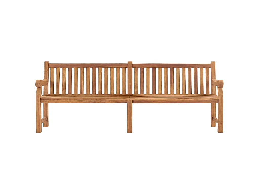 Gartenbank 228 cm Massivholz Teak