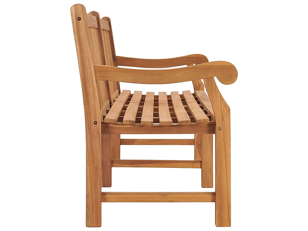 Gartenbank 228 cm Massivholz Teak