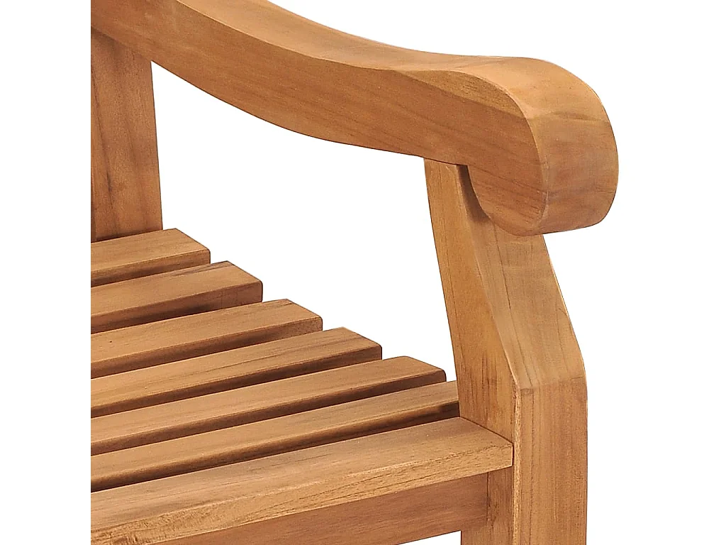 Gartenbank 228 cm Massivholz Teak