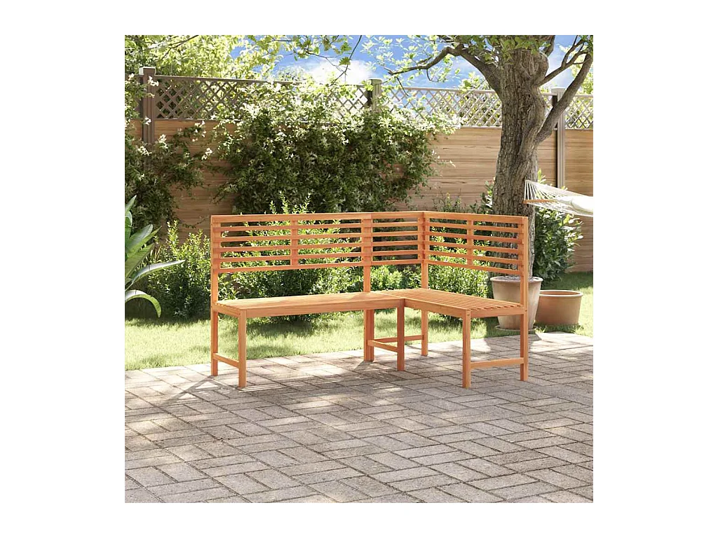 Banc d'angle de jardin 140 cm Bois solide d'acacia