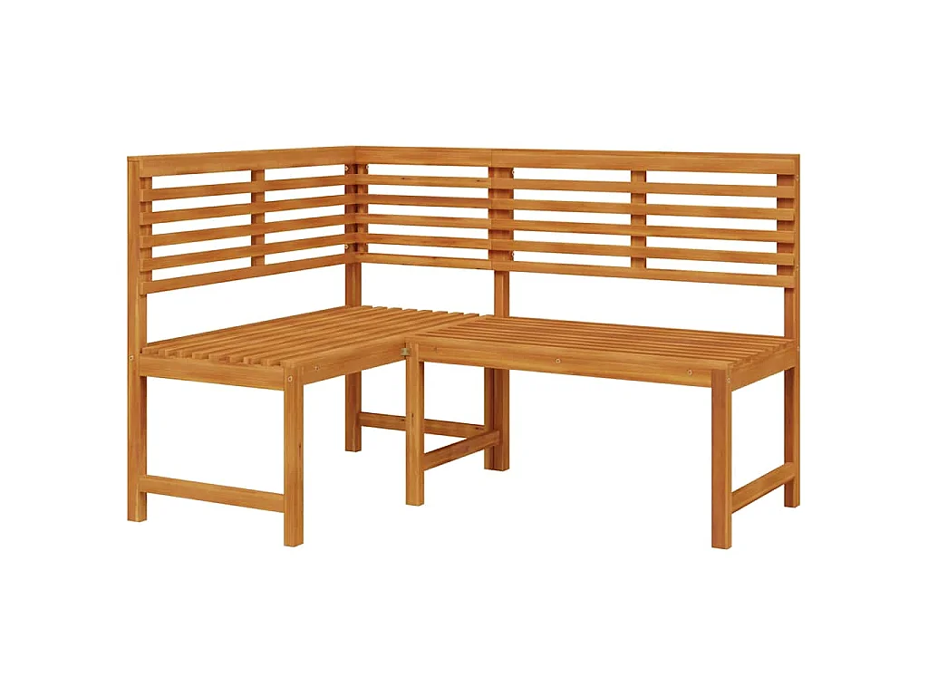 Garten-Eckbank 140 cm Massivholz Akazie