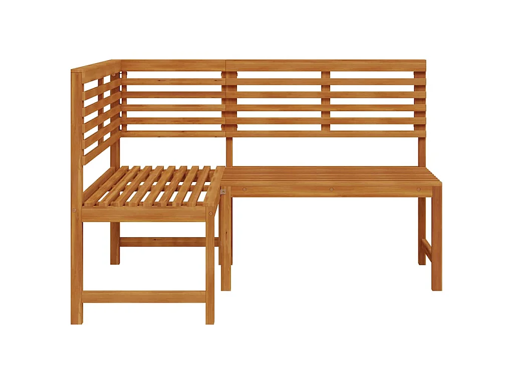 Banc d'angle de jardin 140 cm Bois solide d'acacia